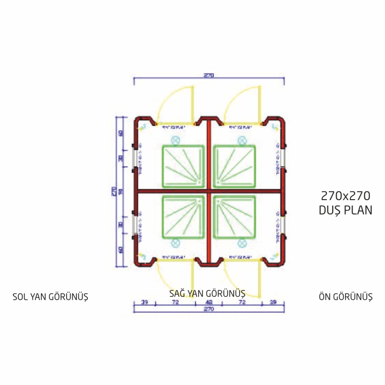 C WC 270x270 — teknik çizim